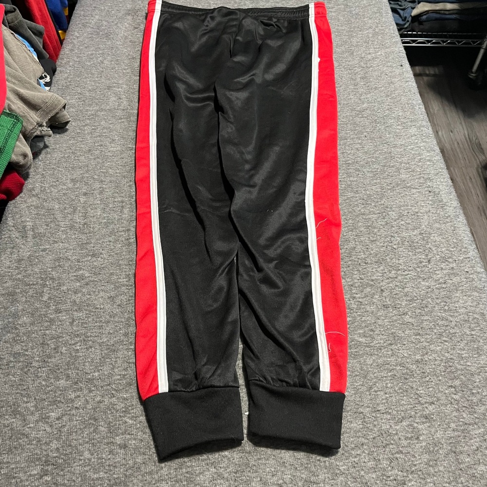 Champion Mens Track Pants Black Red White Side Stripe Joggers NWT Small